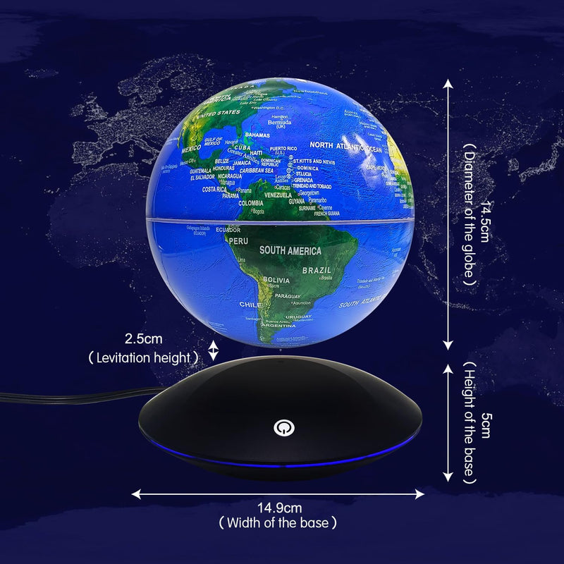 Dracarys Magnetisch Levitation Floating Globe Rotierende Weltkarte Anti-Schwerkraft Globus Für Bildu