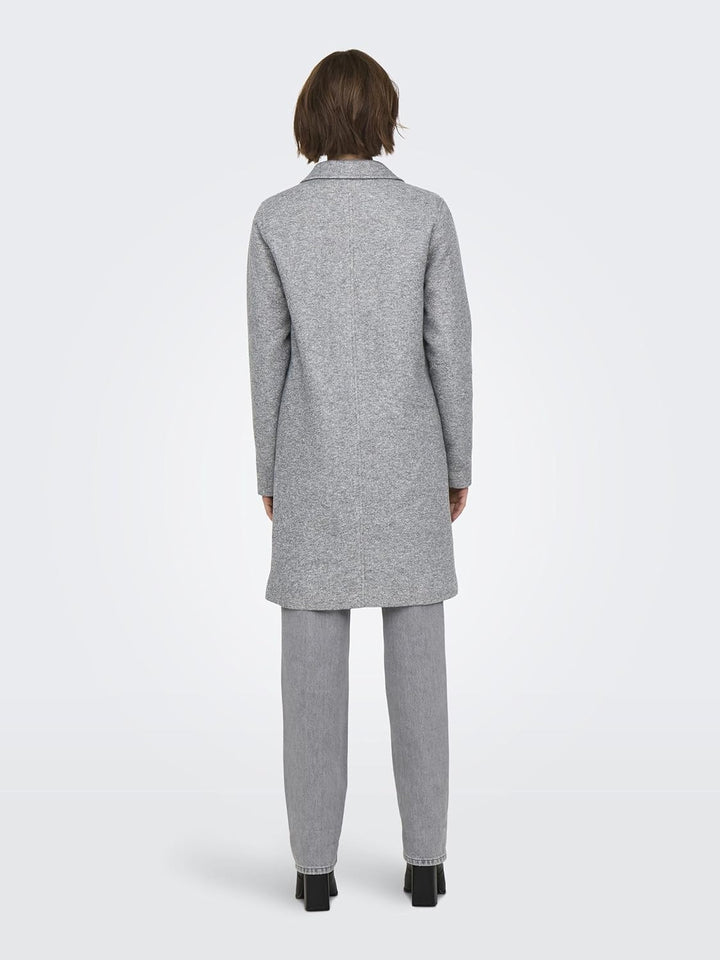 ONLY Damen Onlcarrie Bonded Coat OTW Noos Mantel S Light Grey Melange, S Light Grey Melange