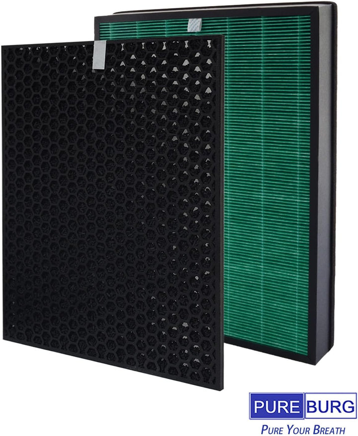 PUREBURG Ersatz-Filter-Set kompatibel mit Coway Airmega Jet AP-1220B Luftreiniger, H13 HEPA Aktivkoh