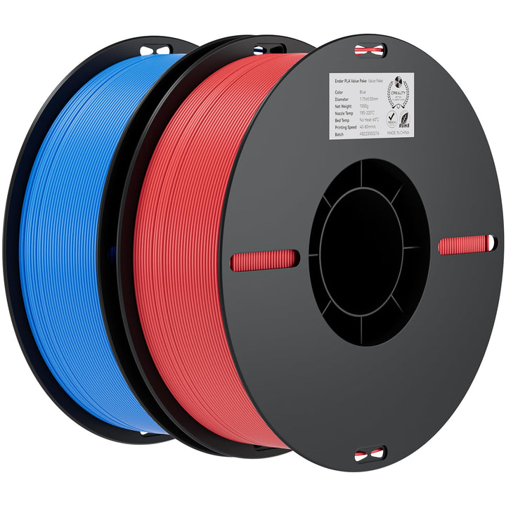 Creality Ender PLA Filament 1,75mm 2 Packs für 3D-Drucker, 2 x 1kg Spule 3D Druck Filament, Massgena