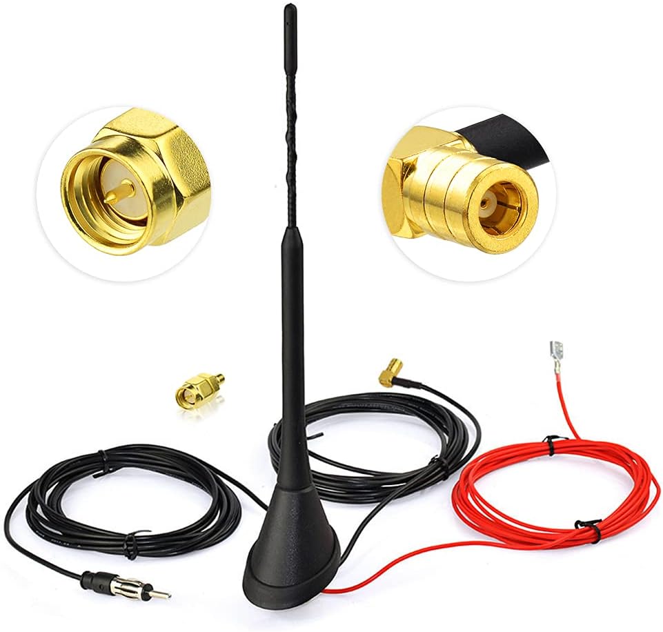 Eightwood Aktive DAB/DAB+ Antenne Auto Digital Radio FM/AM Kombi Dachantenne Autoantenne mit Verstär