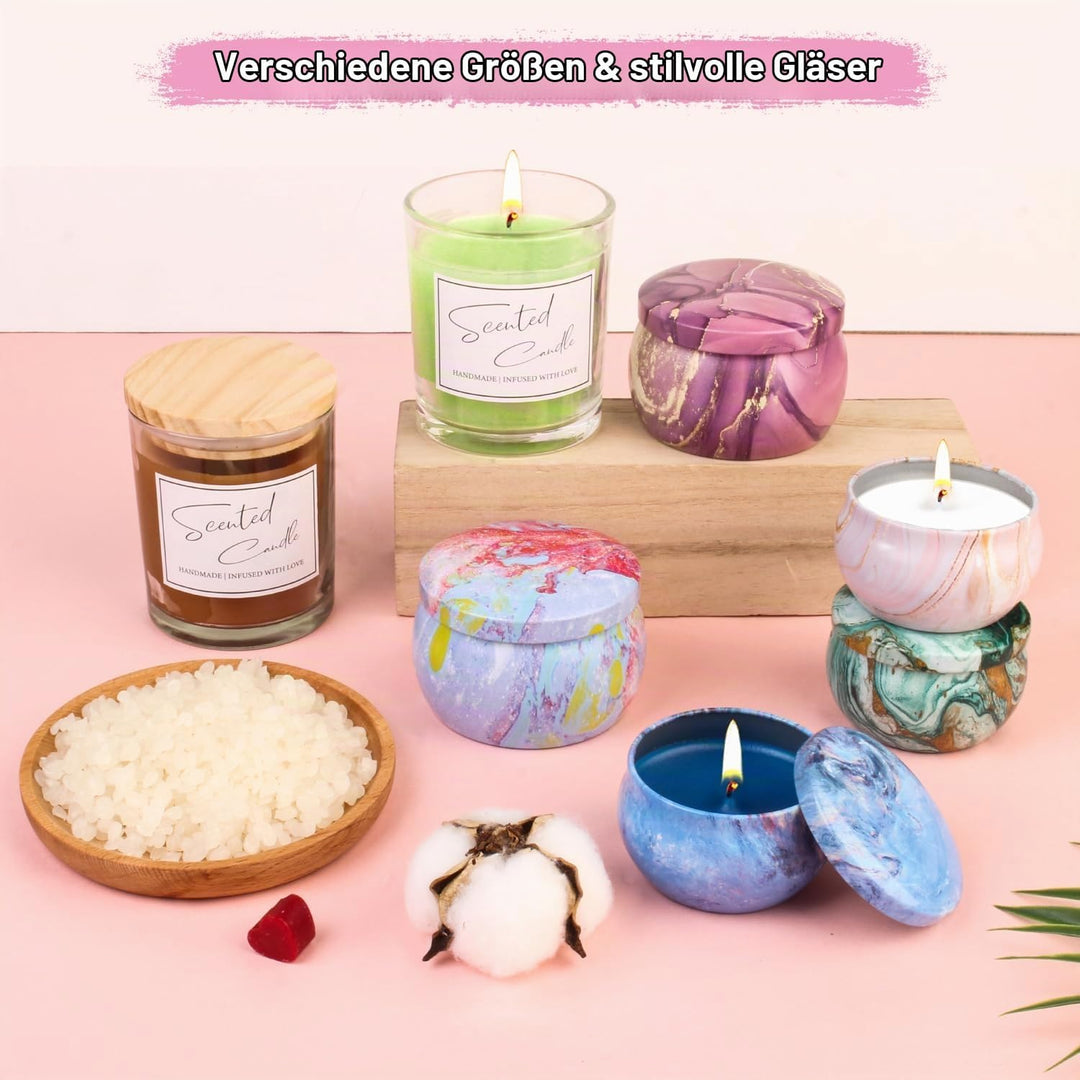 Trulloyoo DIY Kerzenherstellung Kit, Kerzen Selber Machen Set für Erwachsene Kinder, Duftkerzen Mach