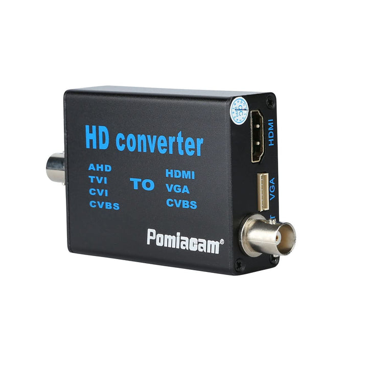 POMIACAM BNC zu HDMI Video-Signalkonverter, 4-in-1 Composite CVBS AHD TVI CVI zu HDMI Video-Konverte