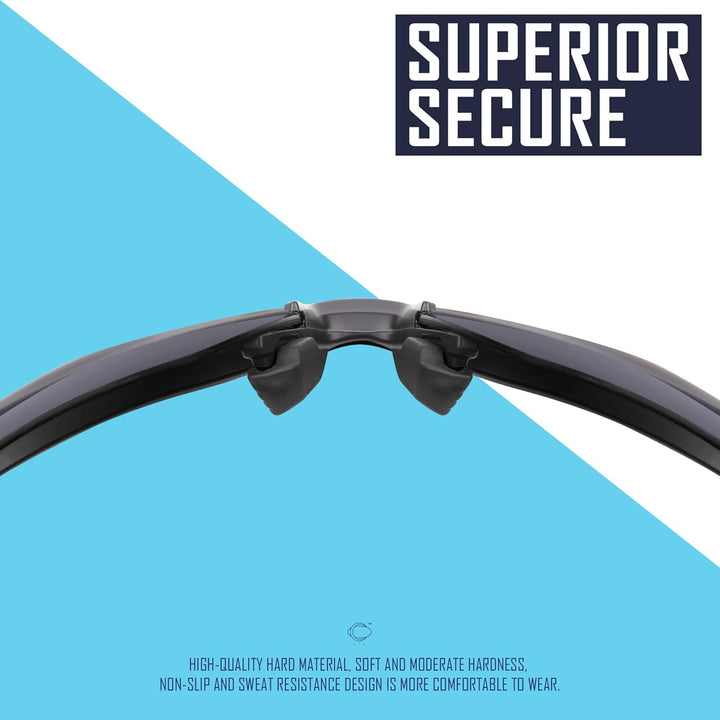 Saucer Ersatz-Nasenpads für Oakley Mercenary OO9424 Sonnenbrille Schwarz, Schwarz