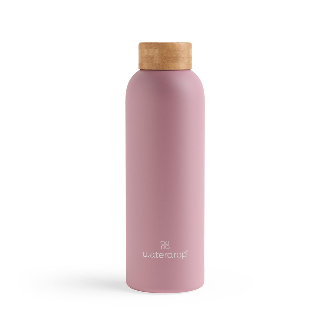 waterdrop® Edelstahl Trinkflasche 600ml - auslaufsichere Trinkflasche Kohlensäure geeignet & BPA fre