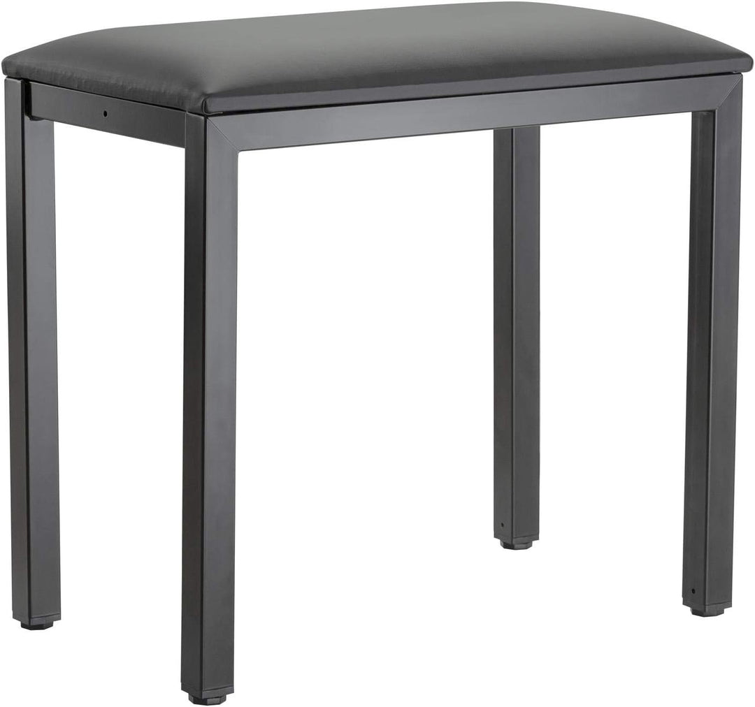 K&M 14088 Klavierbank Schwarz - Stahl, Kunstleder - vierbeiniger Keyboard-Polstersitz - robust vormo