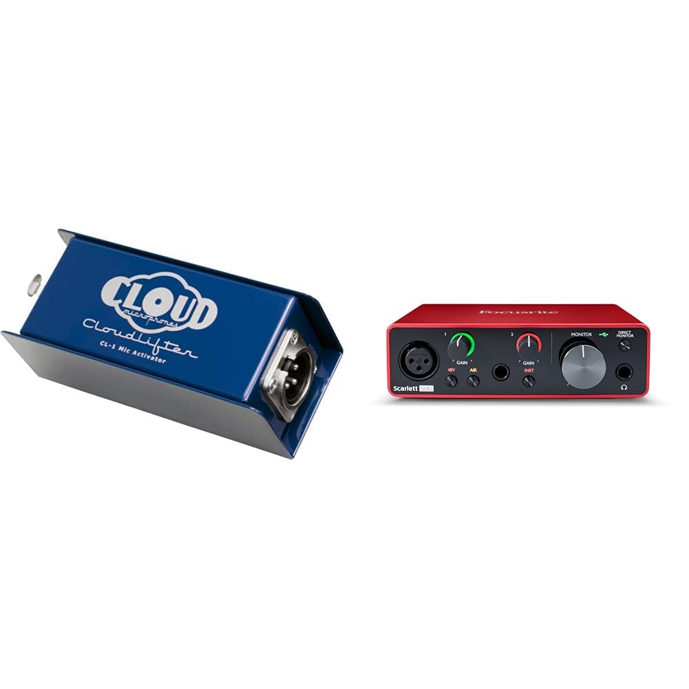 Cloud Microphones Cloudlifter CL-1 Mikrofonvorverstärker & Focusrite Scarlett Solo 3. Gen USB-Audio-