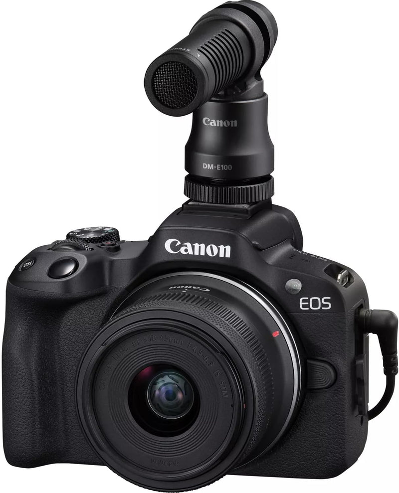 Canon EOS R50 Creator Kit Vlogging Kamera + RF-S 18-45 is STM Objektiv + Griffstativ + Mikrofon - Sp