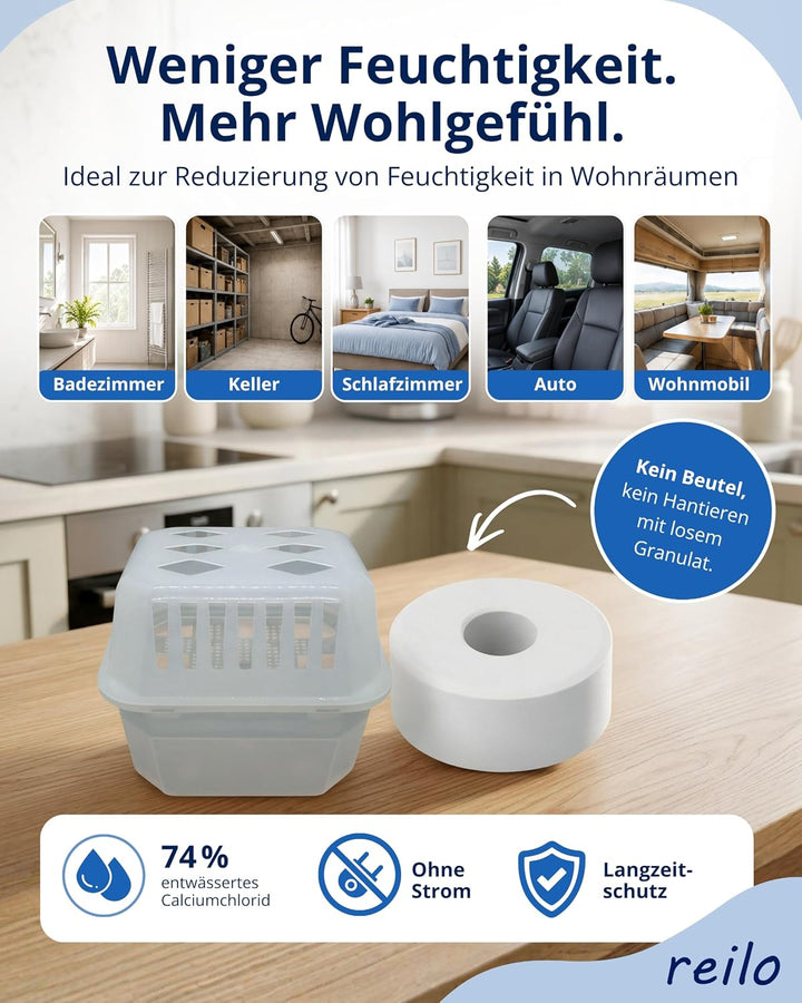 36x 450g Luftentfeuchter TAB mit Loch, Nachfüllpack, 36