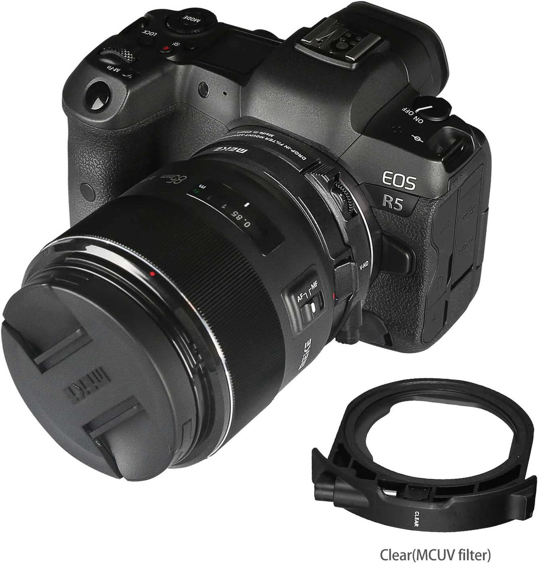 Meike MK-EFTR-C Drop-in Filter Mount Adapter Für Canon EF auf EOSR mit variablem ND-Filter und UV-Fi
