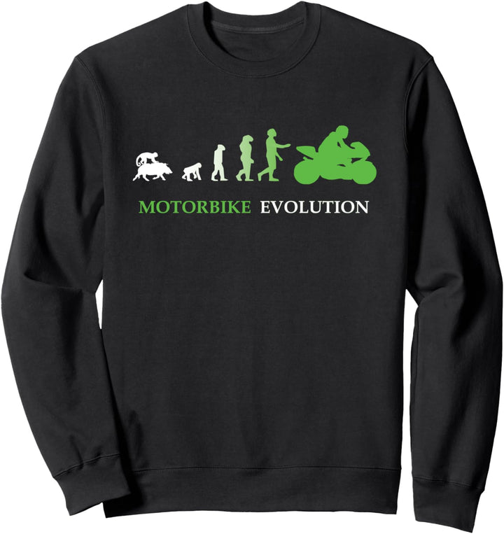 EVOLUTION MOTORBIKE - lustiges Biker Motorradfahrer Sweatshirt