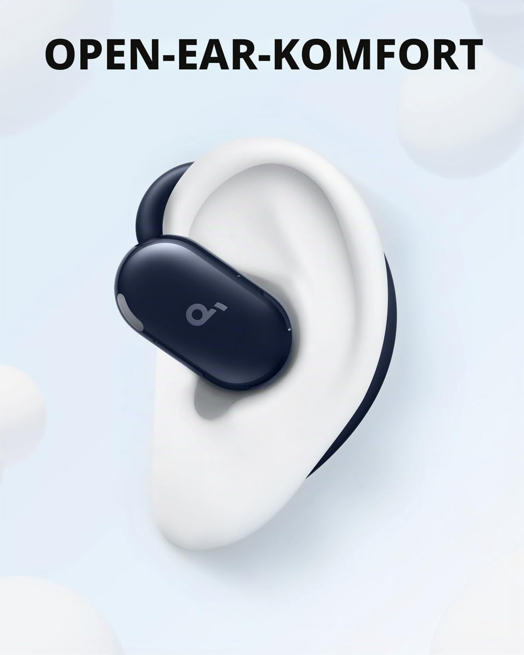 soundcore Anker V20i Open-Ear Headphones, Adjustable Ear Hooks, Noise-Free Calls, IP55, LED, 36 Hour