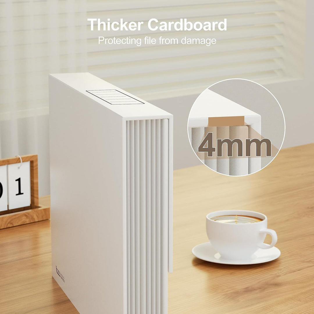 JiaWei Fächermappe - Dokumentenmappe A4 7 Fächern, Ordner Organizer mit Magnetisch Deckel, Etiketten