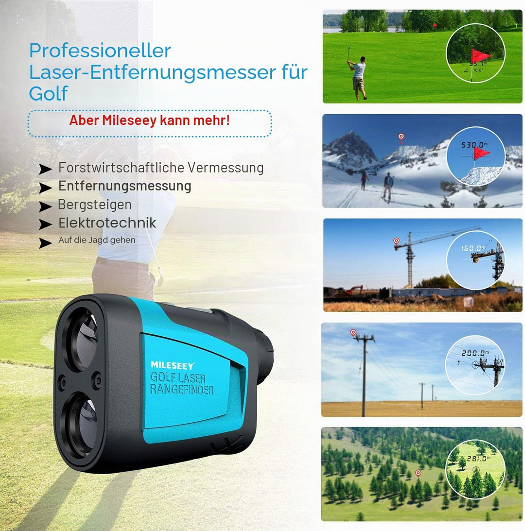 MiLESEEY Laser Golf Entfernungsmesser 600M mit Slope, ± 0,5m Genauigkeit, Flaggensperre, Scan Modus,