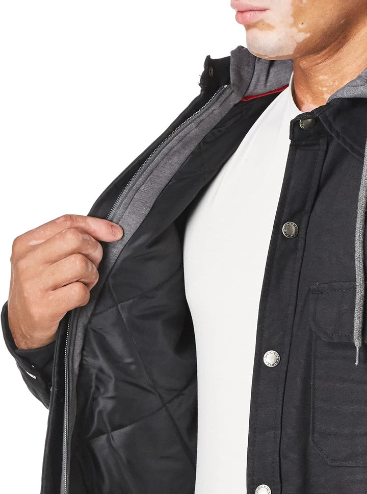 Dickies Herren Fleecejacke mit Kapuze und Hydroshield Work Utility Oberbekleidung M Schwarz, M Schwa
