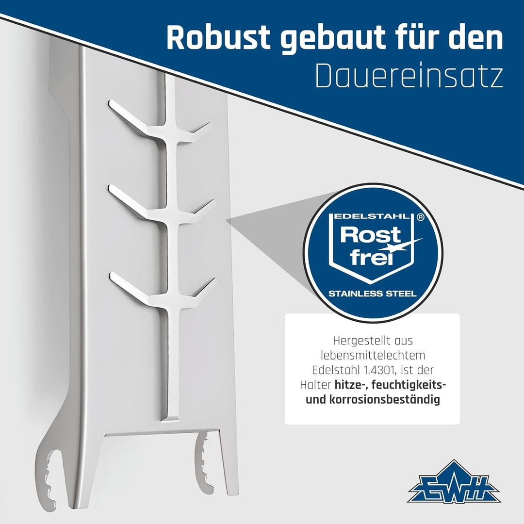 EWH Adapter Flammlachsbrett für Feuerplatte - Edelstahl | Passend für Feuerplatten 4 bis 15 mm | Mon