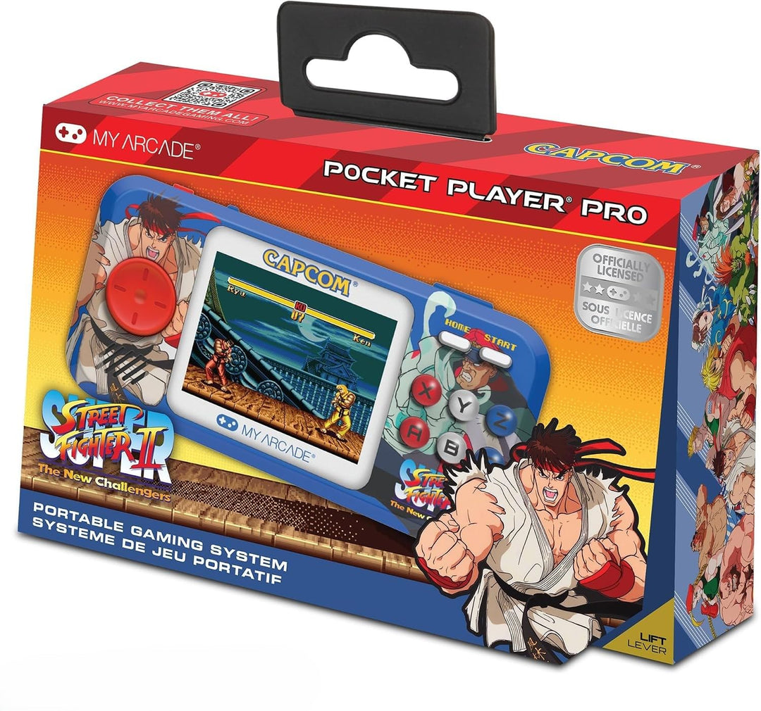 My Arcade Super Street Fighter II Pocket Player Pro tragbares Gaming-System (2 Spiele in 1)