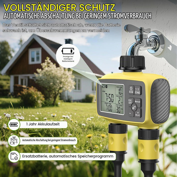 Gartenbewässerung Wasser Timer, Bewässerungssteuerung für Garten | Flexible Bewässerung Dank mit 2 A