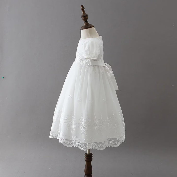Baby Girl Taufkleid Lang Segenskleider Weiss Formale Brautkleider Besondere Anlässe Kleid für Neugeb