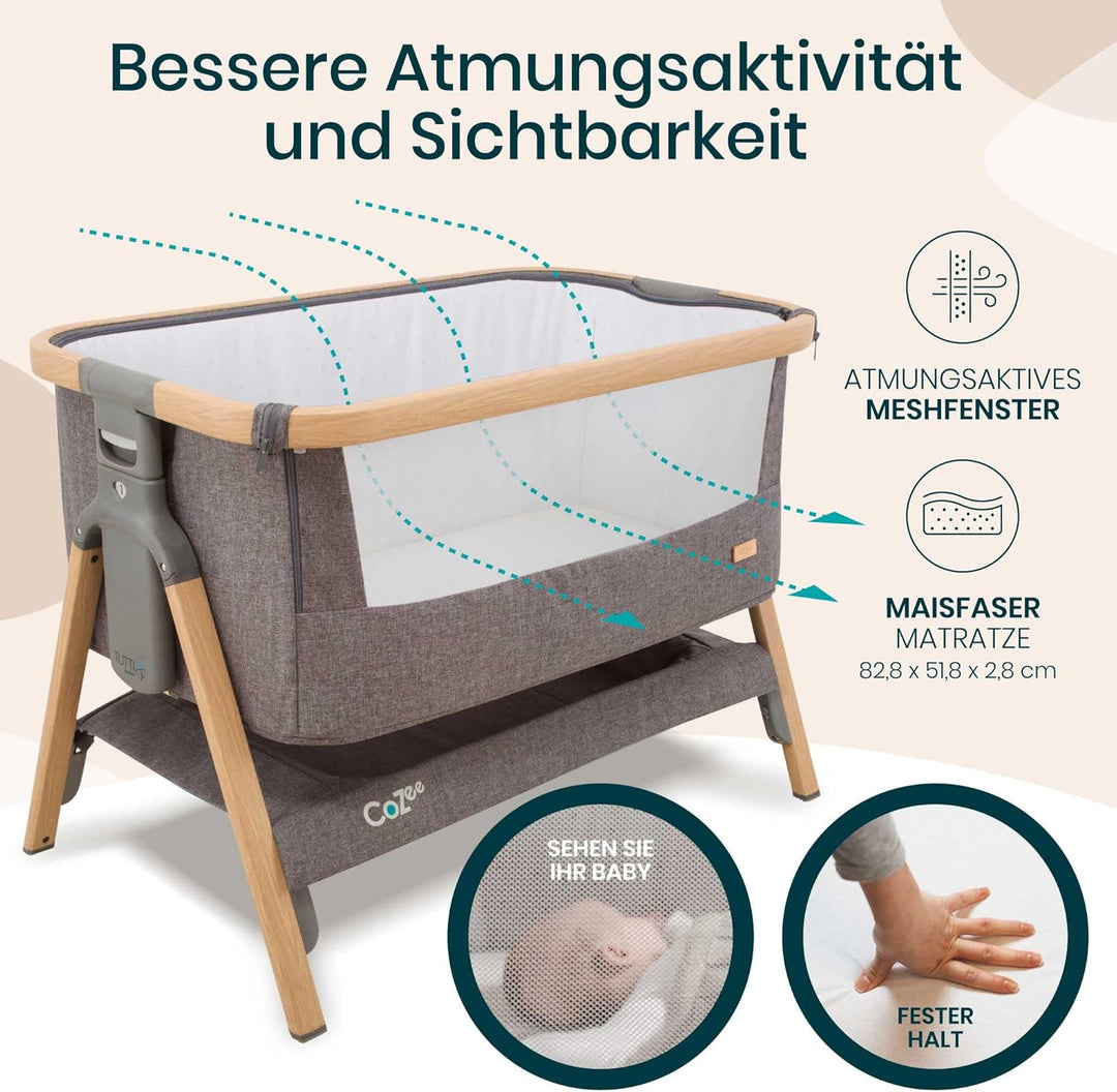 Tutti Banini CoZee Beistellbett Babybett Reisebett Krippe - Eiche und