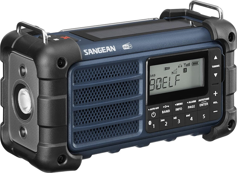 Sangean MMR-99 Outdoorradio DAB+, DAB, UKW Notfallradio, Bluetooth® Solarpanel, spritzwassergeschü m