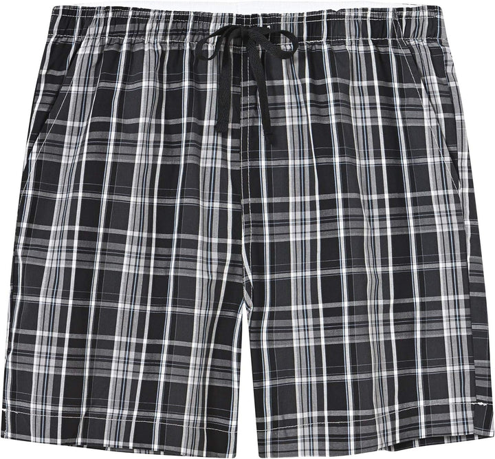 MoFiz Schlafshorts Jungen Baumwolle Kurz Pyjamahose Schlafanzug Karierte Hose Loungewear Nachtwäsche