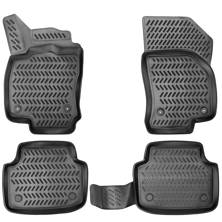 Design 3D Gummimatten Set für VW Golf 5 Baujahr 2003-2009 | Extra hoher 5cm Rand Golf 5 (Baujahr 200