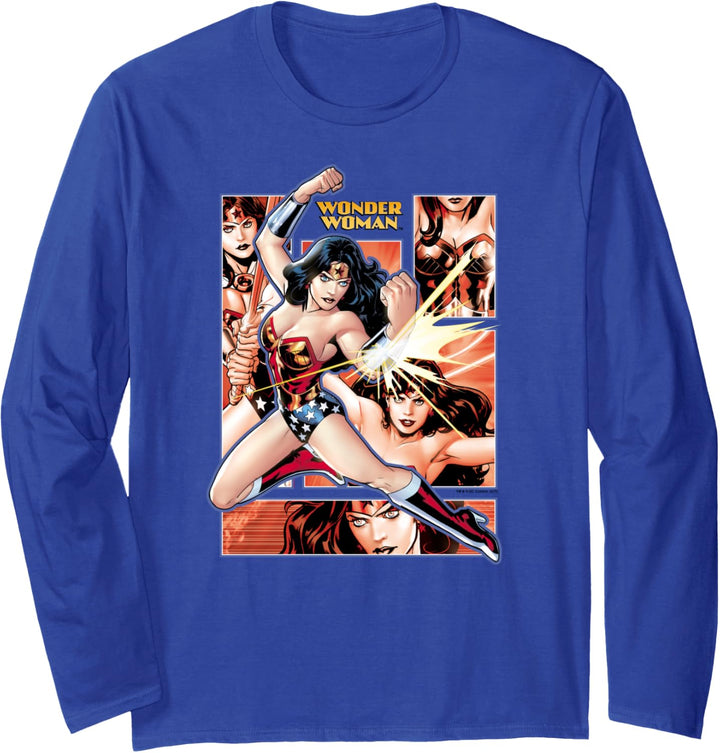 Wonder Woman Comic Panels Langarmshirt