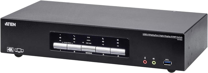 Aten CS1964 4-Port USB3.0 DisplayPort, Schwarz