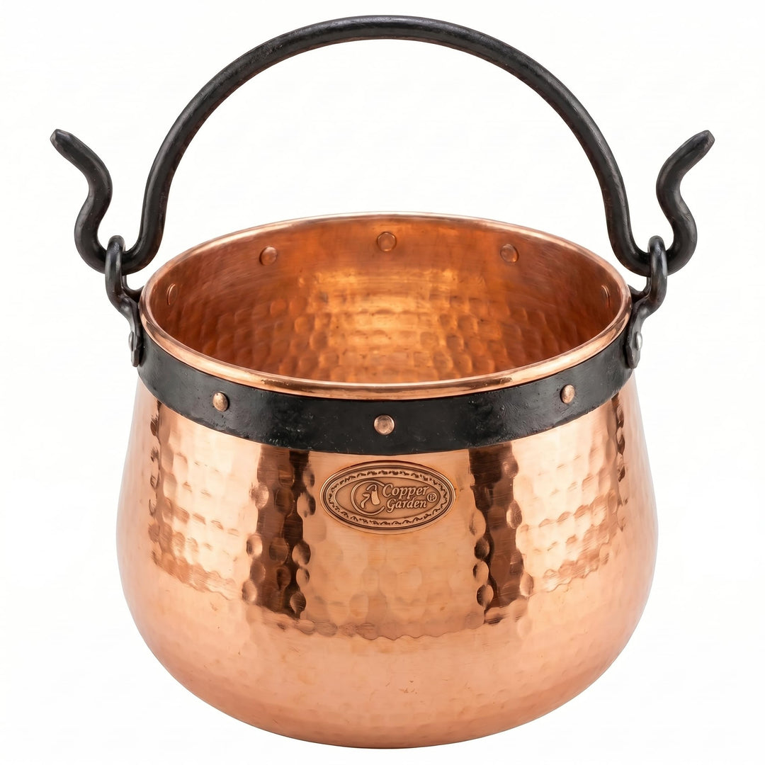 CopperGarden Kupferkessel 3 L mit Henkel I Robuster Kessel aus blankem Kupfer: Ideale Wärmeleitung &