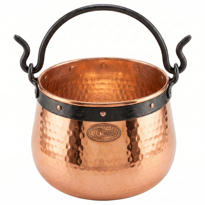 CopperGarden Kupferkessel 3 L mit Henkel I Robuster Kessel aus blankem Kupfer: Ideale Wärmeleitung &