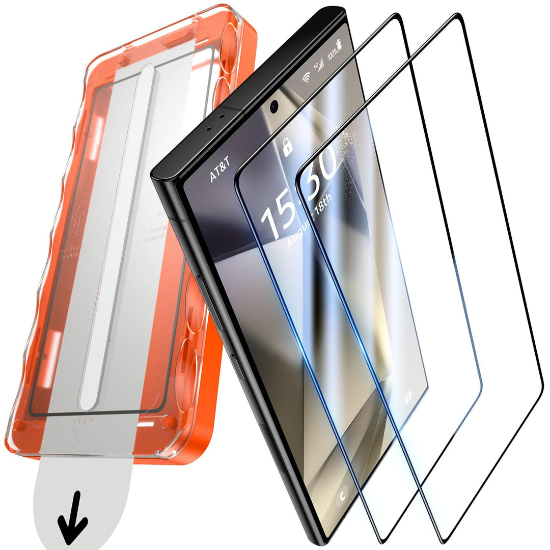 UniqueMe für Samsung Galaxy S24 Ultra für Panzerglas - [Full Screen Displayschutz] Schutzfolie für S
