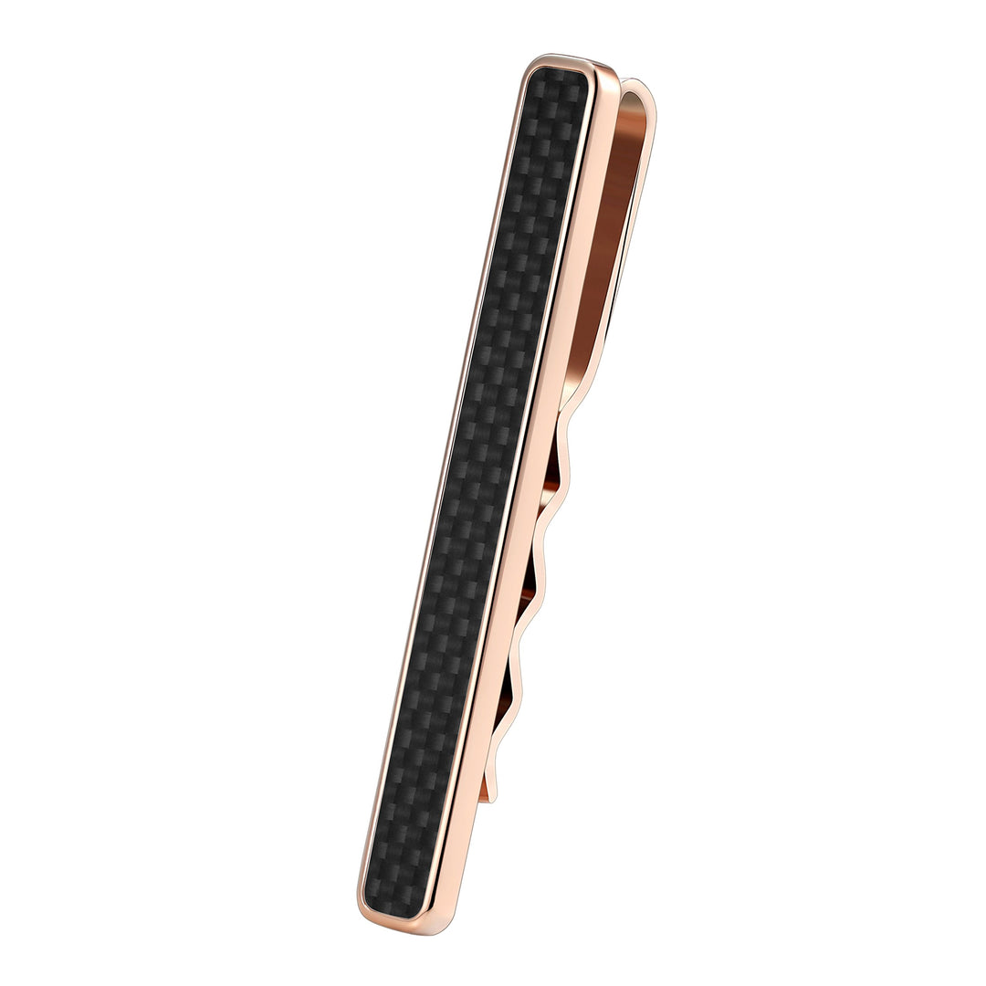 Karisma Hochwertige Herren Edelstahl 316L Krawattennadel mit Karbon/Krawattenklammer/Tie Clip Farbwa