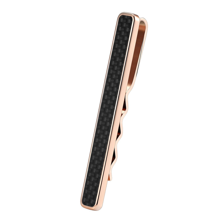 Karisma Hochwertige Herren Edelstahl 316L Krawattennadel mit Karbon/Krawattenklammer/Tie Clip Farbwa