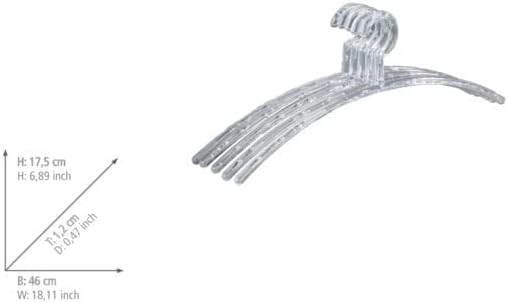 WENKO Kleiderbügel Bubble 5er Set, schlanke Garderobenbügel aus Kunststoff mit Luftblasen-Effekt, je