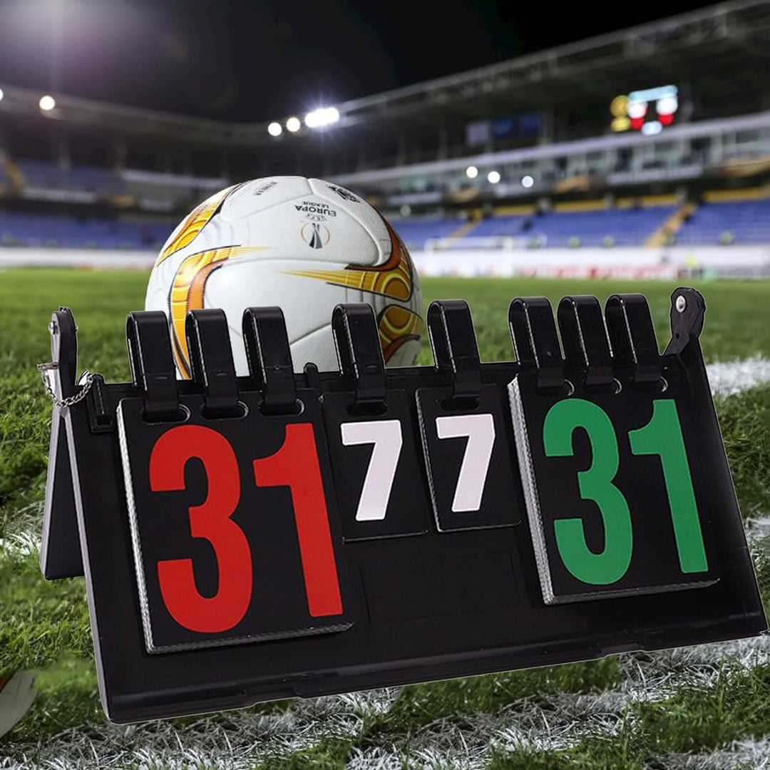 JasCherry Tragbare Flip Sport Anzeigetafel 4 Stellig Wettkämpfe Kerbe Zähltafel für Volleyball Badmi