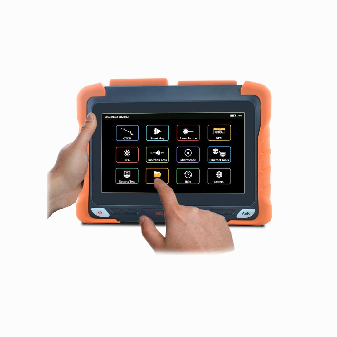 850/1300nm 26/28dB 4in1 MM OTDR +VFL+OPM+OLS 7” Touchscreen 60Km Glasfaser Tester/LWL Tester/Optisch