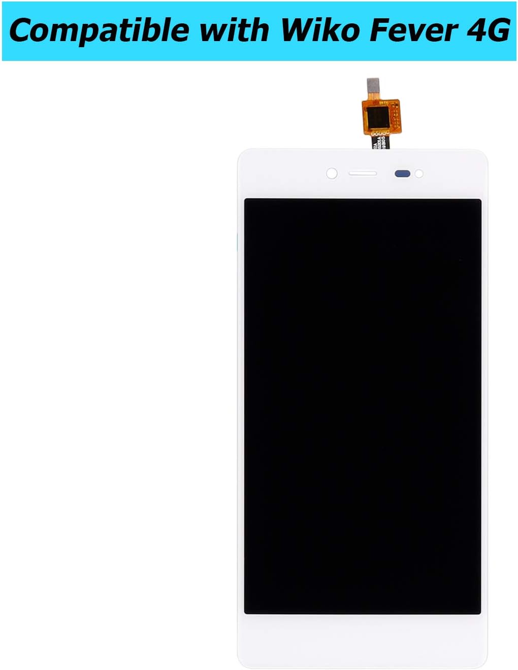 E-YIIVIIL Ersatz LCD Display Kompatibel Für Wiko Fever 4G 5,2 inch (Weiss Ohne Rahmen) Ersatzteil Re