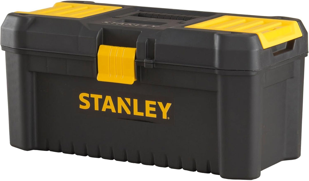 Stanley Werkzeugbox / Werkzeugkasten (16", 20x19,5x41cm, stabiler Werkzeugkoffer aus Kunststoff, Wer