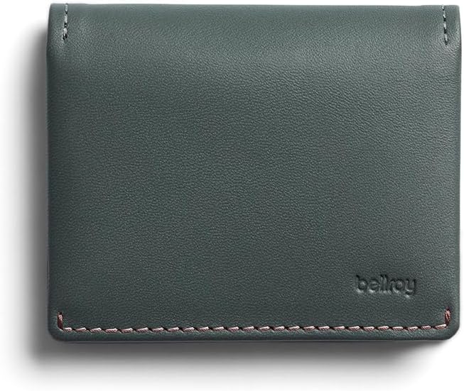 Bellroy Slim Sleeve – kleine, dünne Lederbörse (max. 12 Karten Plus Scheine) Everglade, Everglade