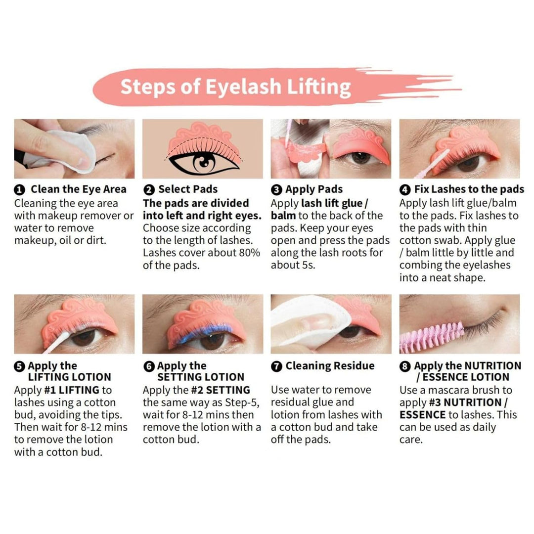 Lomansa Wimpernlifting Set, Lash Lifting Set, Augenbrauen Lifting, Lotion in Sachets, einfache Anwen