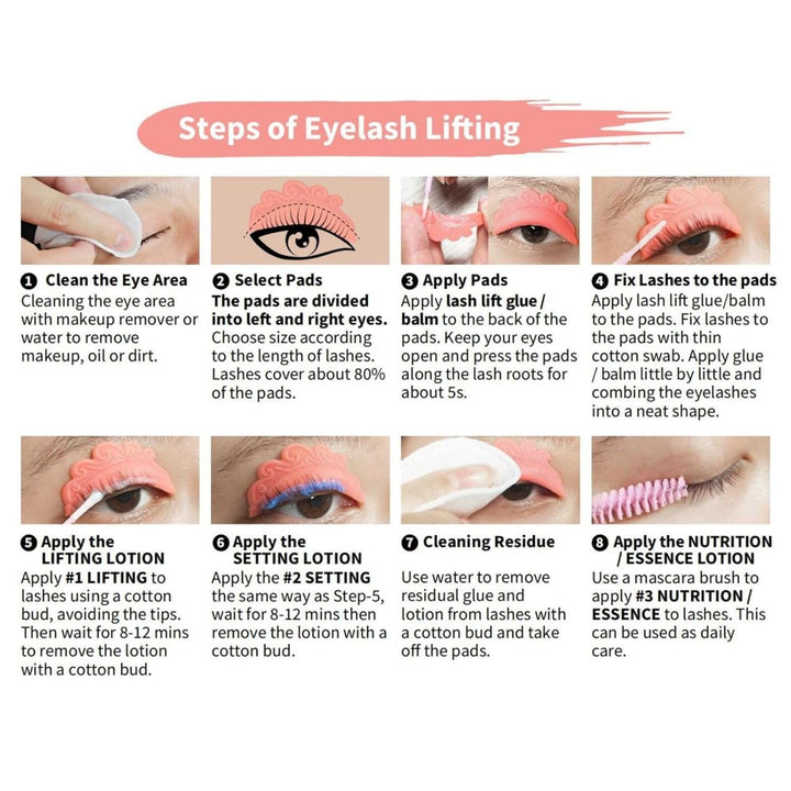 Lomansa Wimpernlifting Set, Lash Lifting Set, Augenbrauen Lifting, Lotion in Sachets, einfache Anwen