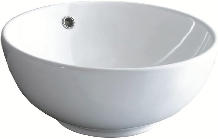 NEG Waschbecken Uno20A (rund) Aufsatz-Waschschale/Waschtisch (weiss) mit hohem Rand und Nano-Beschic