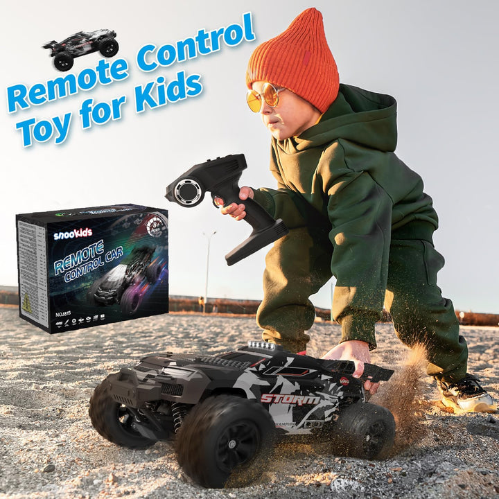 snookids Ferngesteuertes Auto - 1:18 High Speed RC Auto Offroad Buggy 40 km/h, 2,4 GHz 4WD All Terra