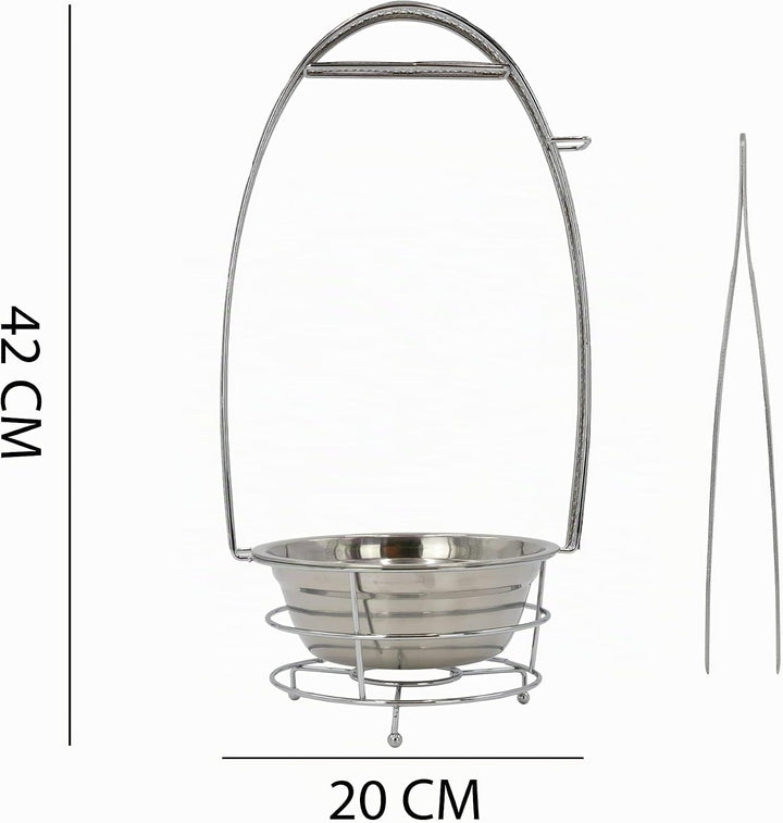 DIAMOND HOOKAH Premium Shisha Kohlenkorb mit Kohlenzange für Shisha &amp; Grill Kohle Holzkohlenkorb mit
