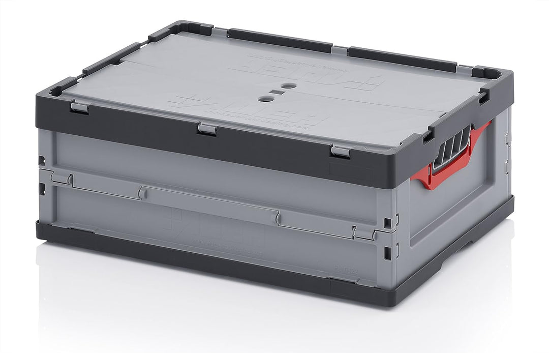 Auer Packaging 2x Profi-Faltbox 60 x 40 x 22 mit Deckel Faltbarer Eurobehälter Klappbox für Transpor