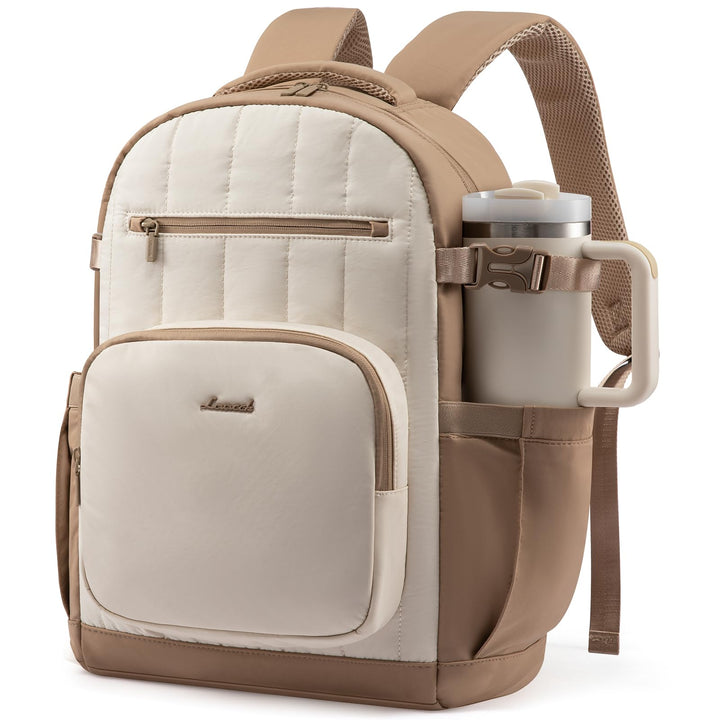 LOVEVOOK Rucksack Damen, 15,6 Zoll Leichter Schulrucksack Teenager mit Laptopfach, Puffer Wasserdich