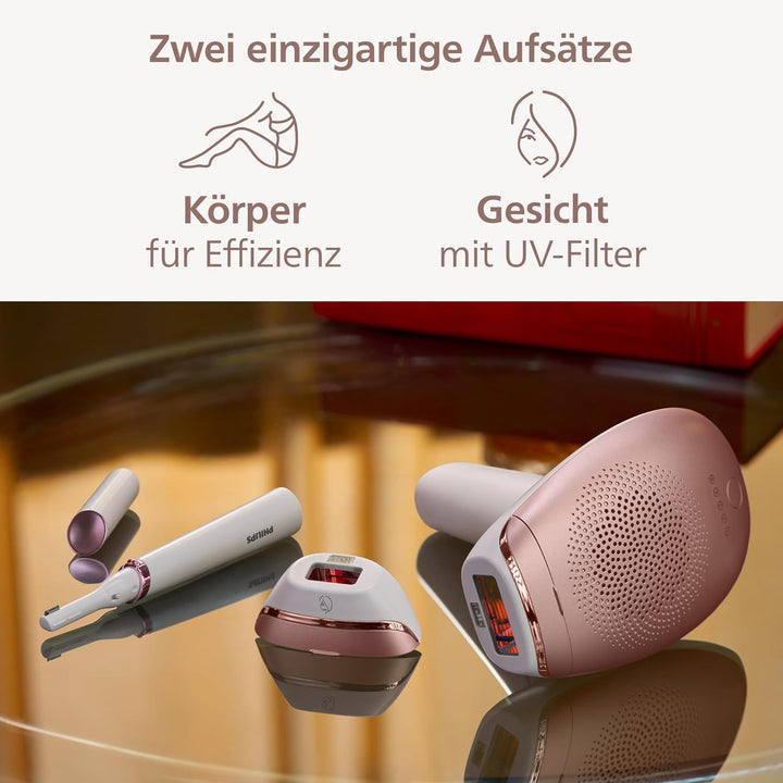 Philips Lumea IPL Advanced, 2 Aufsätze – Haarentfernungsgerät mit Satin Compact Korrekturtrimmer