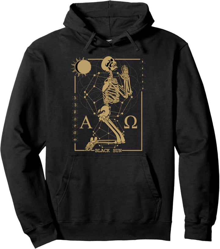 Betendes Skelett Okkult Blackcraft Occult Vintage Witchcraft Pullover Hoodie