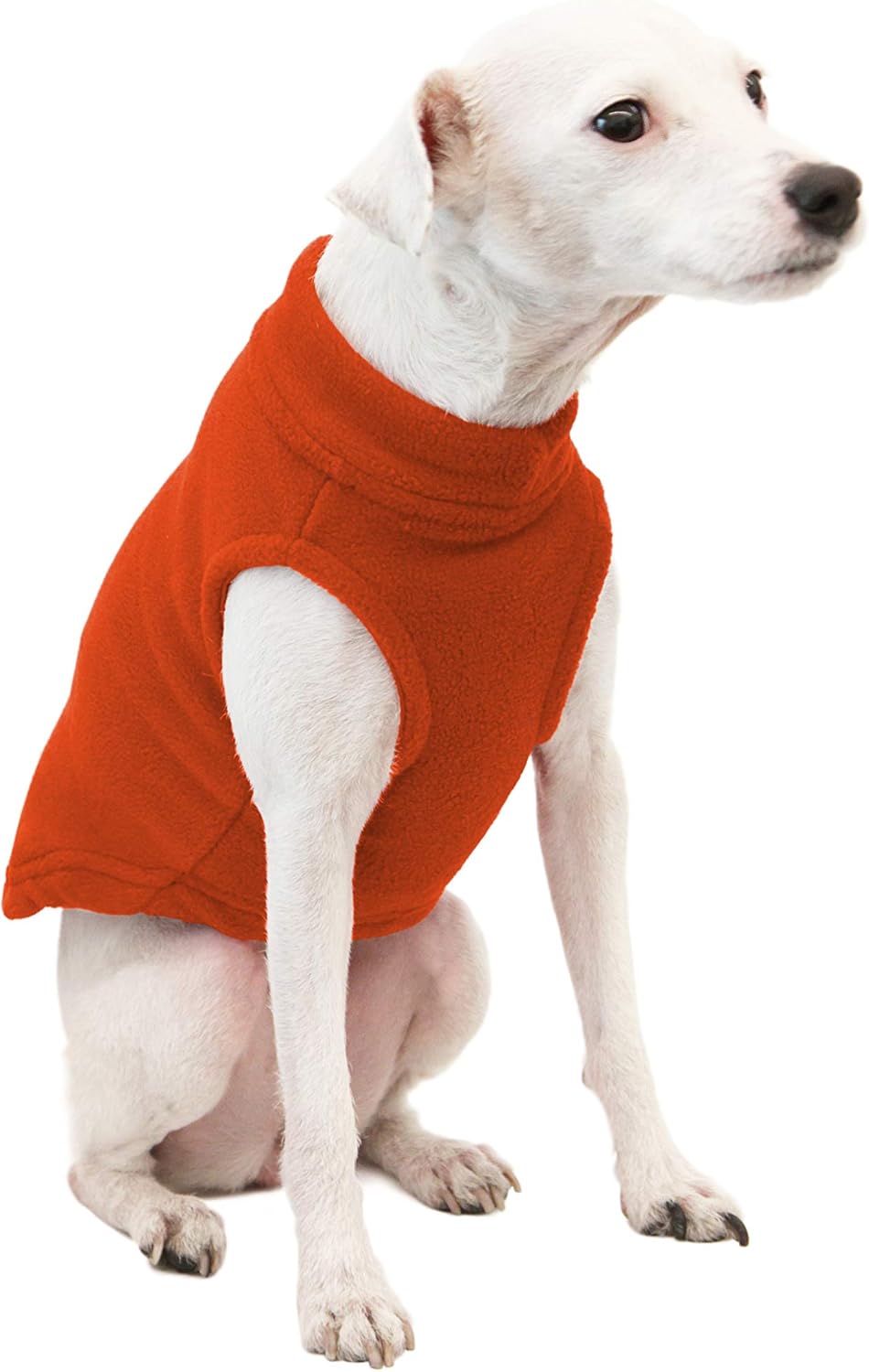 Gooby - Stretch-Fleece-Weste, Pullover, Fleece-Weste, Jacke, Pullover für Hunde, Kürbis, XX-Large Lä